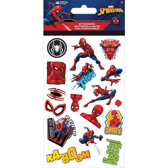 Spiderman Classic Standard Stickers - 4 Sheets