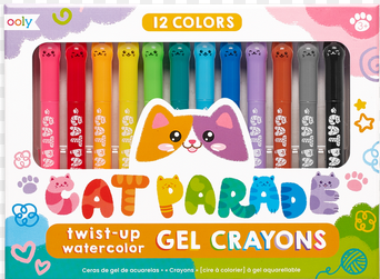 Cat Parade Gel Watercolour Crayons - Set of 12