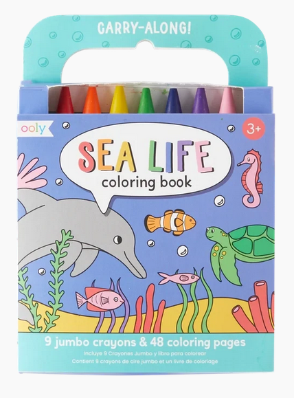 Carry Along Crayon & Colouring Book Kit - Sea Life