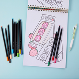 Anime Colouring Kit - Japanese Adventures Colouring Book