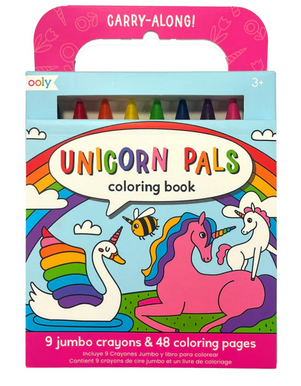 Carry Along Crayons & Colouring Book Kit - Unicorn Pals