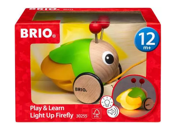 BRIO Pull-along Play & Learn Light-Up Firefly