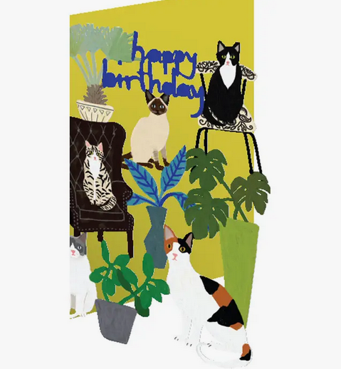Cat Palais Lasercut Card (Happy Birthday)
