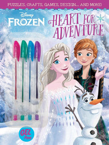 Disney Frozen: Heart for Adventure - Puzzles, Crafts, Games, Designs and More, With 4 Gel Pens!