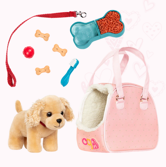 OG Cocker Spaniel Pup in a Bag - with Pet Accessories!