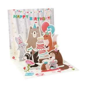 Woodland Animals Pop-Up Birthday Card