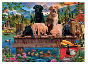 Family Puzzle: Pups and Ducks 350pc