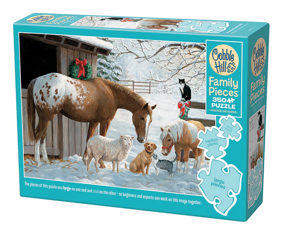 Family Puzzle: Winter Barnyard 350pc