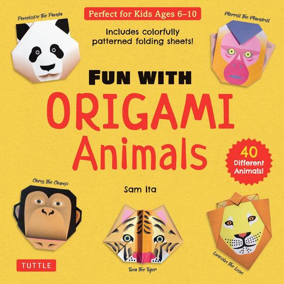 Fun with Origami Animals Kit: 40 Different Animals! Includes Colorfully Patterned Folding Sheets!