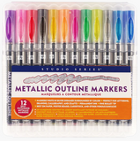 Studio Series Metallic Outline Marker Set - 12