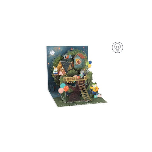 Light up Treehouse Birthday Card