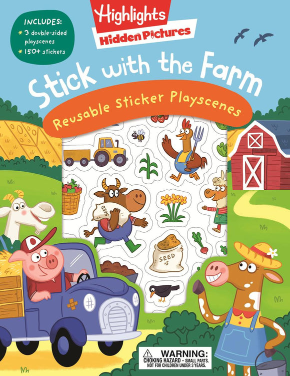 Stick with the Farm: Hidden Pictures Reusable Sticker Playscenes