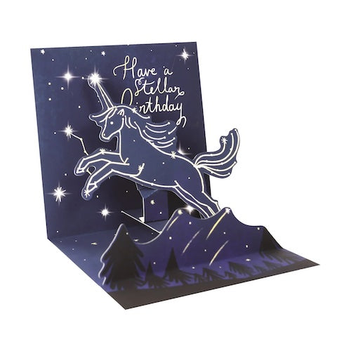 Light up Unicorn Constellation Birthday Card