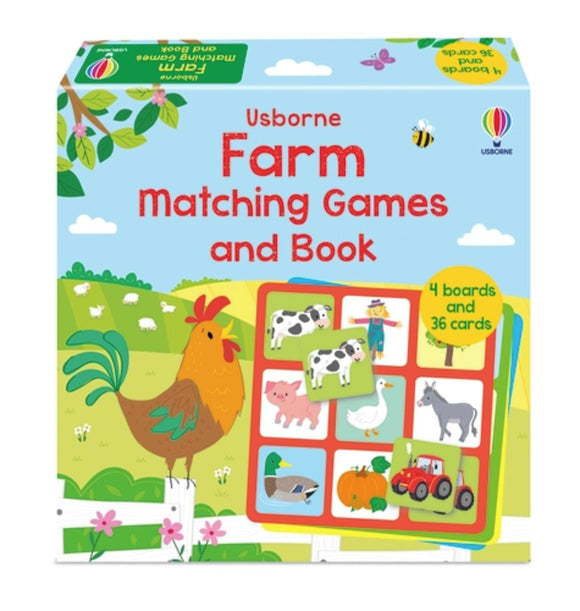 Usborne Farm Matching Games and Book