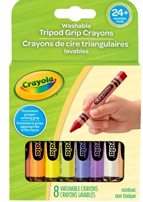 Triangular Grip Crayons - 8ct