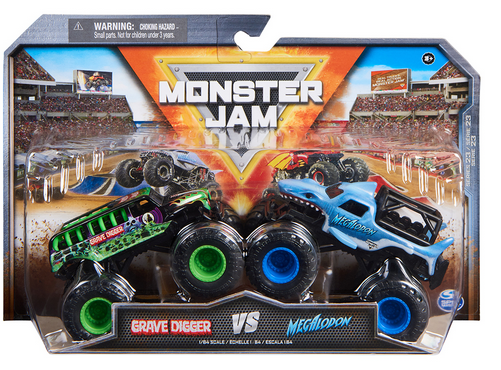 Monster Jam - 1:64 Monster Truck 2-pack Grave Digger vs. Megalodon
