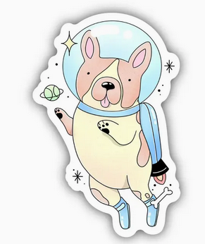 Cute Space Dog Astronaut Sticker