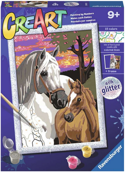 CreArt - Sunset Horses - Paint by Number
