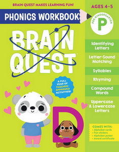 Brain Quest Phonics Workbook: Pre-Kindergarten