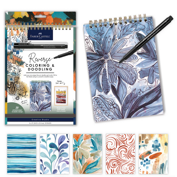 Reverse Coloring & Doodling Book - Neutrals Edition