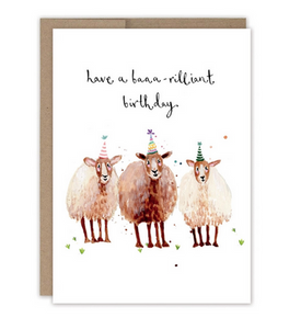 Sheep Baaa-rilliant Birthday Card