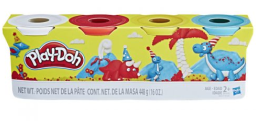 Play-Doh 4 Pack - Prehistoric Primary Colours