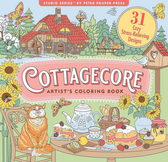 Cottagecore Artist's Colouring Book