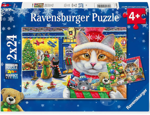 Christmas Kitties Puzzle 2 x 24pcs