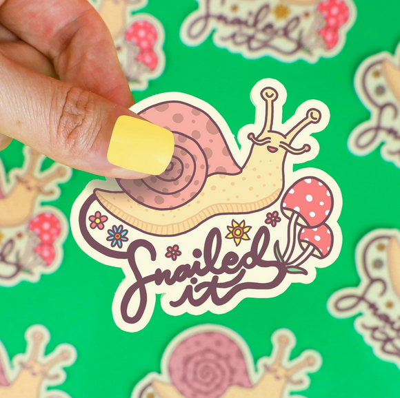 Snailed It Vinyl Sticker