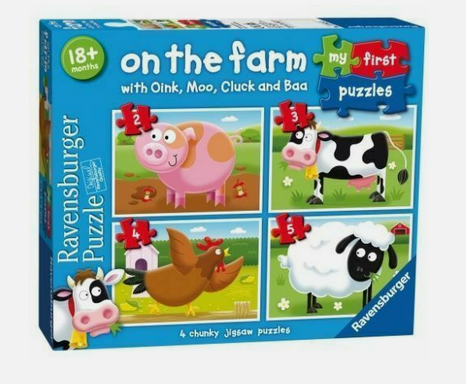 My First Puzzle - On The Farm 2, 3, 4, 5 pc Puzzles