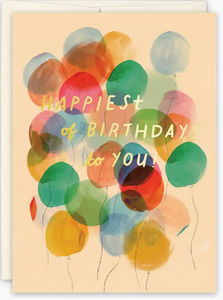 Balloons - Happiest of Birthdays to You!  Card