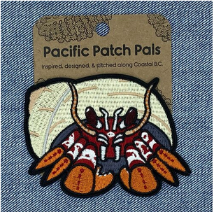 Embroidered Patch - Black-eyed Hermit Crab - 4.0