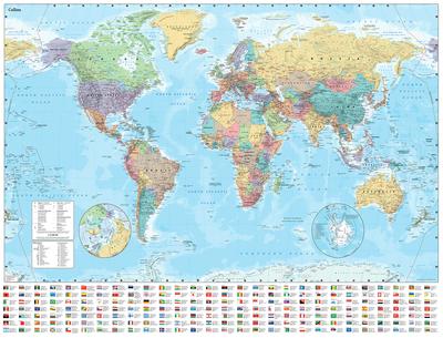 Collins World Wall Map: Laminated