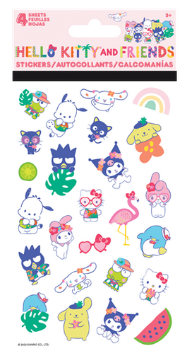 Hello Kitty & Friends (Summer Trend Tropical)  Stickers - 4 Sheets