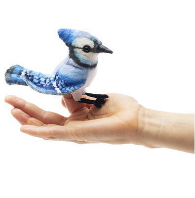 Mini Blue Jay Finger Puppet