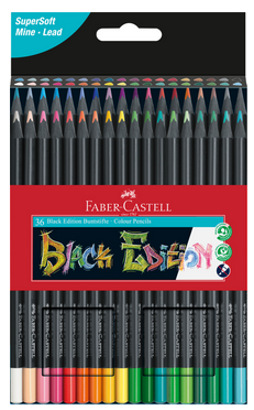 Black Edition Coloured Pencils - 36 pc