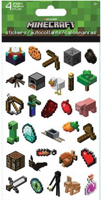 Minecraft Stickers - 4 Sheets