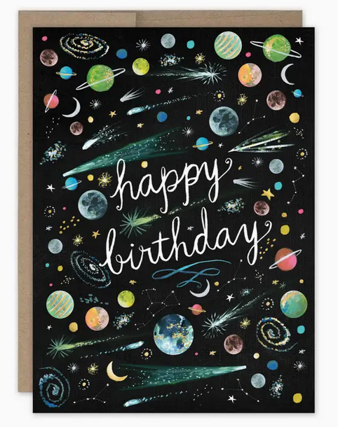 Outer Space Birthday Card