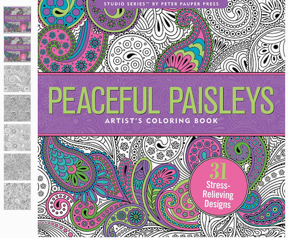 Peaceful Paisleys Artist's Colouring Book