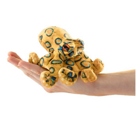 Mini Blue Ringed Octopus Finger Puppet