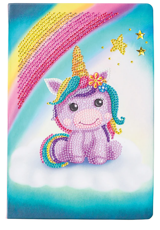 Crystal Art Notebook Kit: Unicorn Smile
