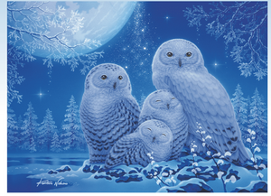 Owls in the Moonlight 500 pc Glow in the Dark