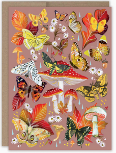 Autumn Flutter Birthday Card