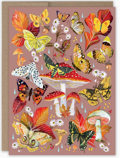 Autumn Flutter Birthday Card