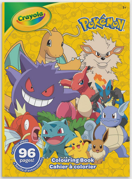 Crayola Pokémon Colouring Book, 96 Pages