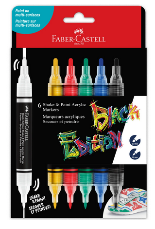 Black Edition Shake & Paint Markers - 6ct Classic