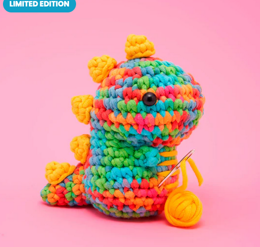 Woobles: Fred the Rainbow Dinosaur Beginner Crochet Kit