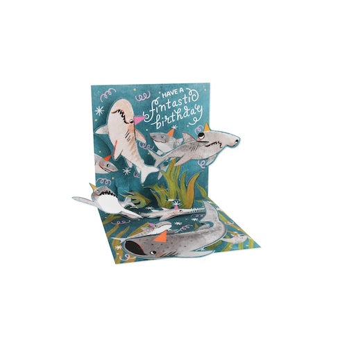 Sharks Pop-Up Birthday Card
