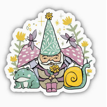 Elf and Frogs Fairytale Sticker