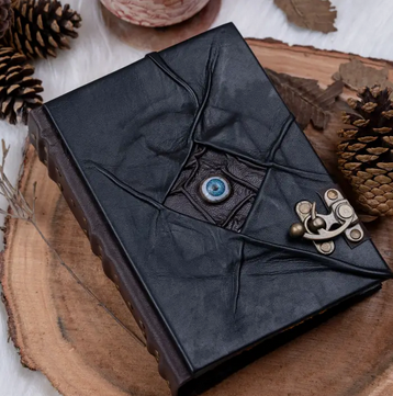 Black Hocus Pocus Leather Journal